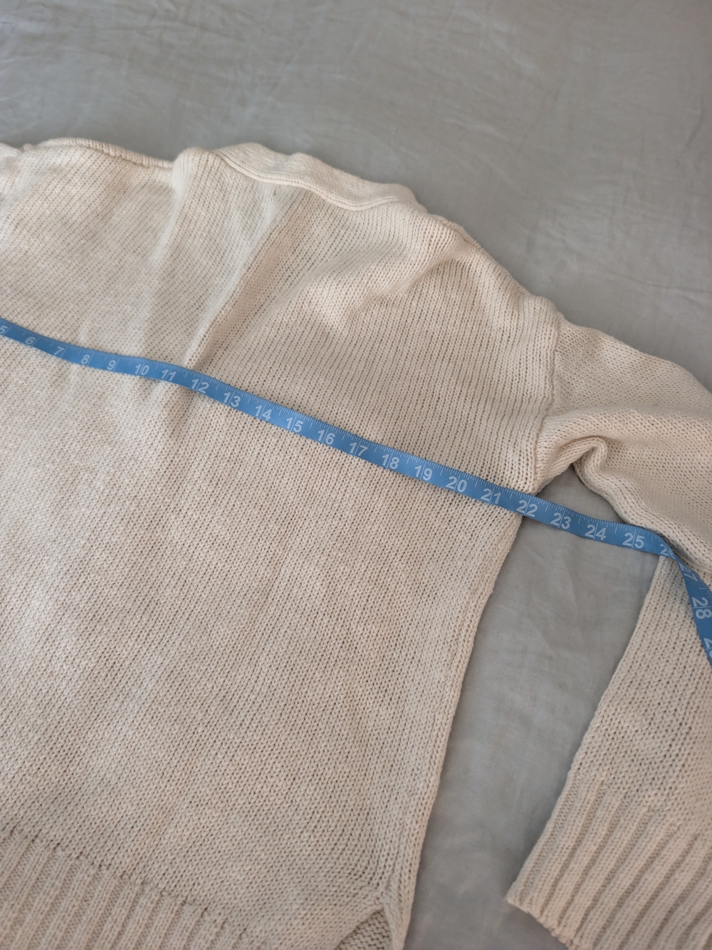 Quince Organic Cotton Linen Relaxed Cardigan Ivory White Small - Picture 6 of 8